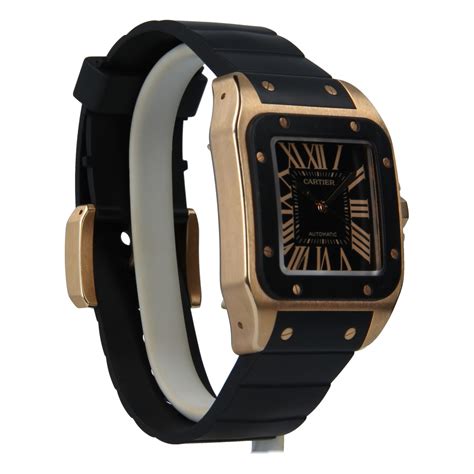 cartier santos 100 xl rose gold replica|pre owned cartier santos 100.